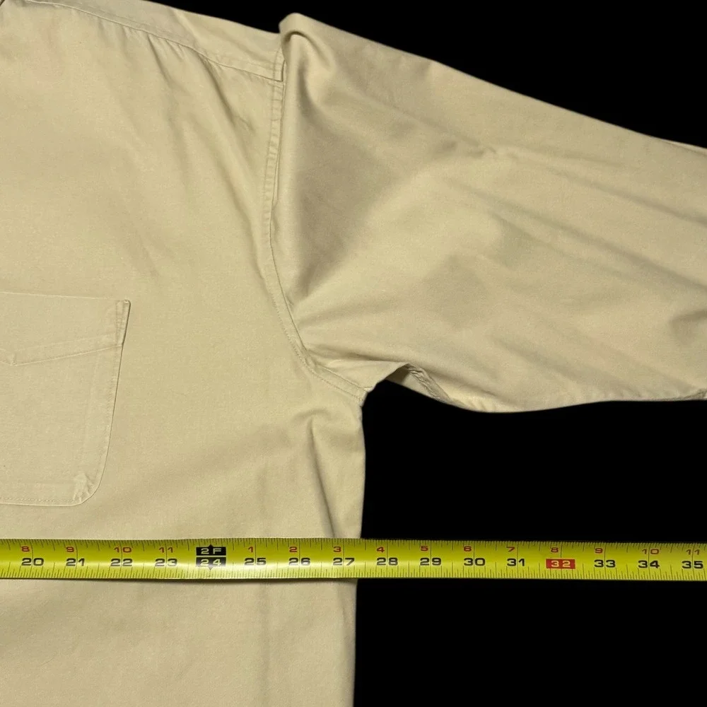 Vintage‎ 90s J. Crew Oarsmen Tan Long Sleeve Button Down Casual Shirt Men's XLT